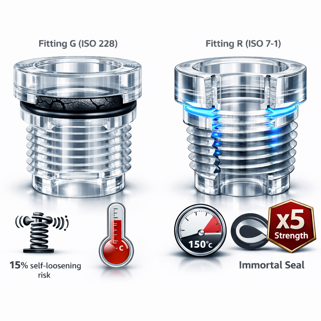 Различия резьбы G и R в пневматических фитингах