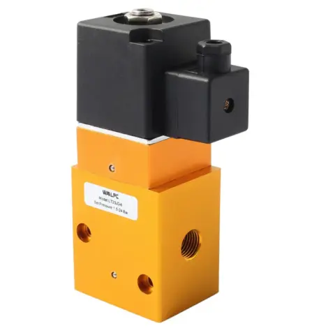 Пневмораспределители WAALPC LT23JD — 3/2 NC нержавеющая сталь, DN8/15, 24V DC / 220V AC