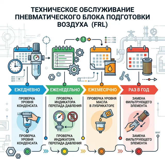 Регламент обслуживания блока подготовки воздуха ФРЛ