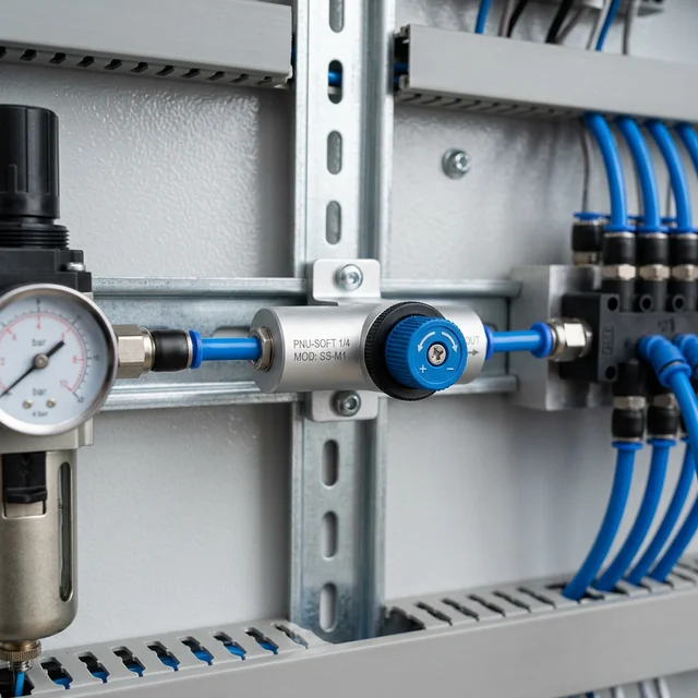 Клапан плавного пуска установлен в пневмопанели