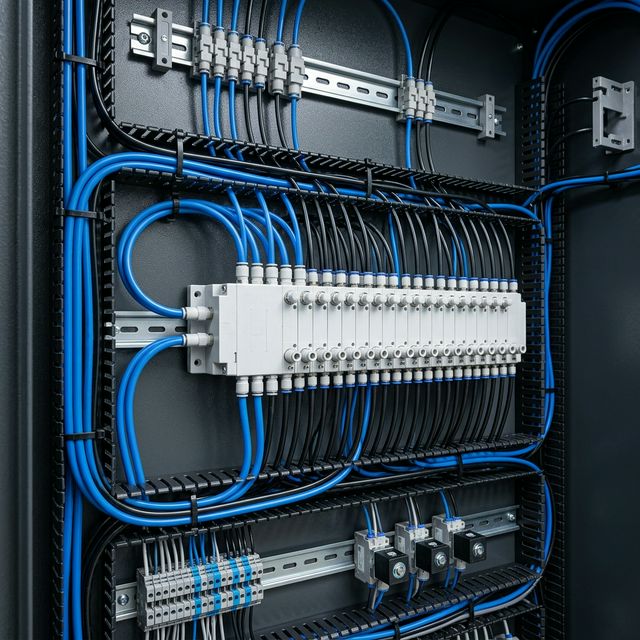 Правильный монтаж пневмотрубок в шкафу