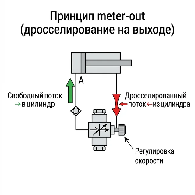 Принцип meter-out: дросселирование на выходе