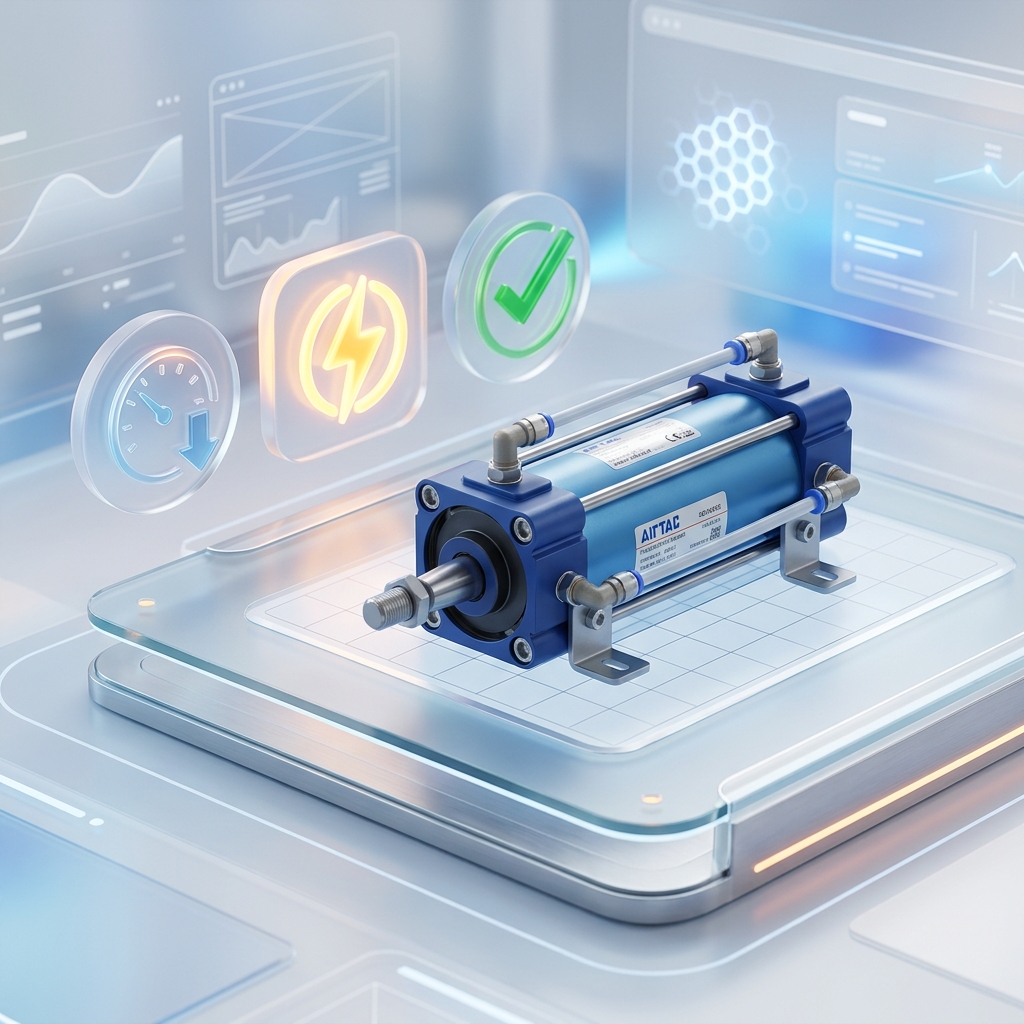 3D интерфейс экономии сжатого воздуха: давление, утечки, пневмоцилиндр