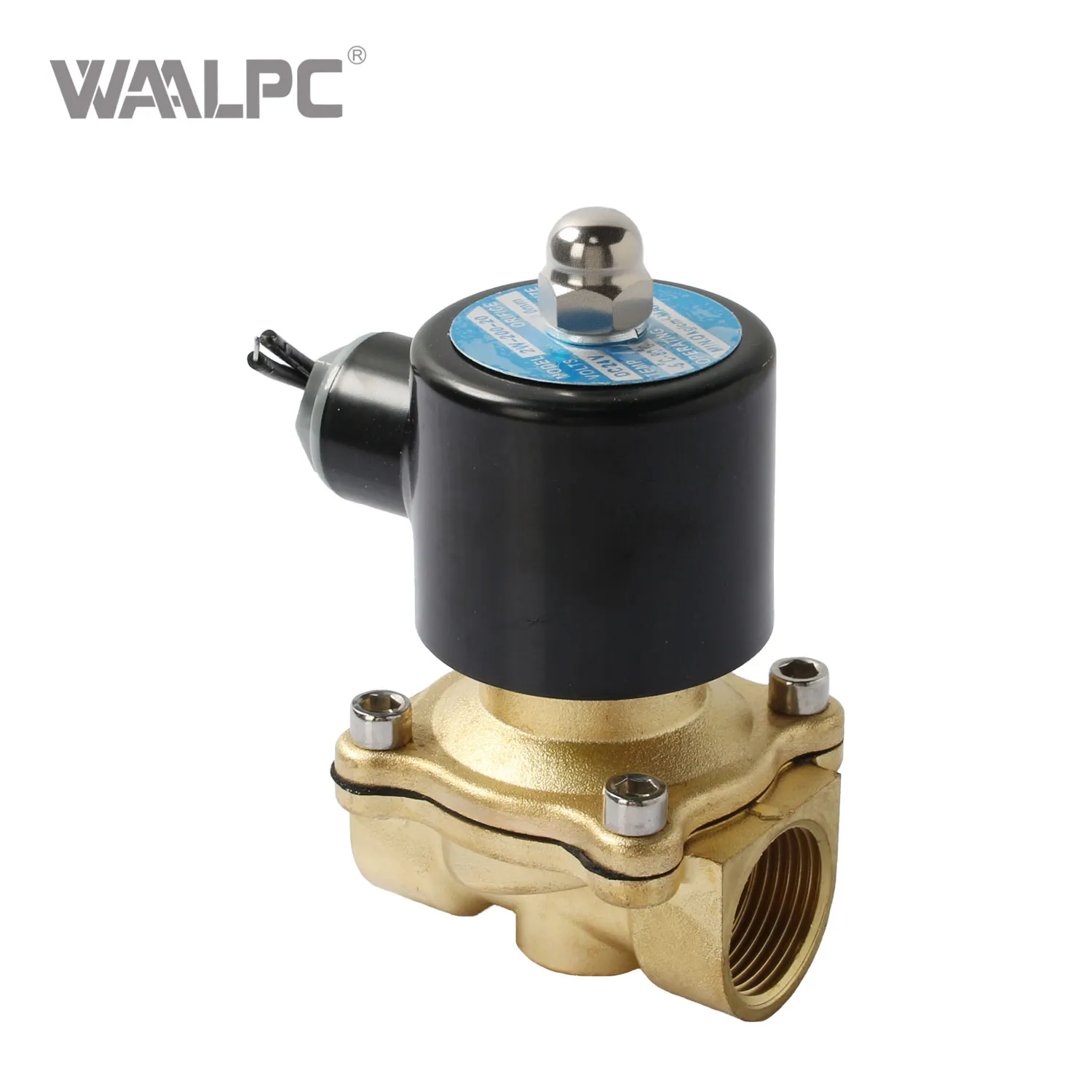 Соленоидный клапан WAALPC 2W200 — латунный, DN 20 мм