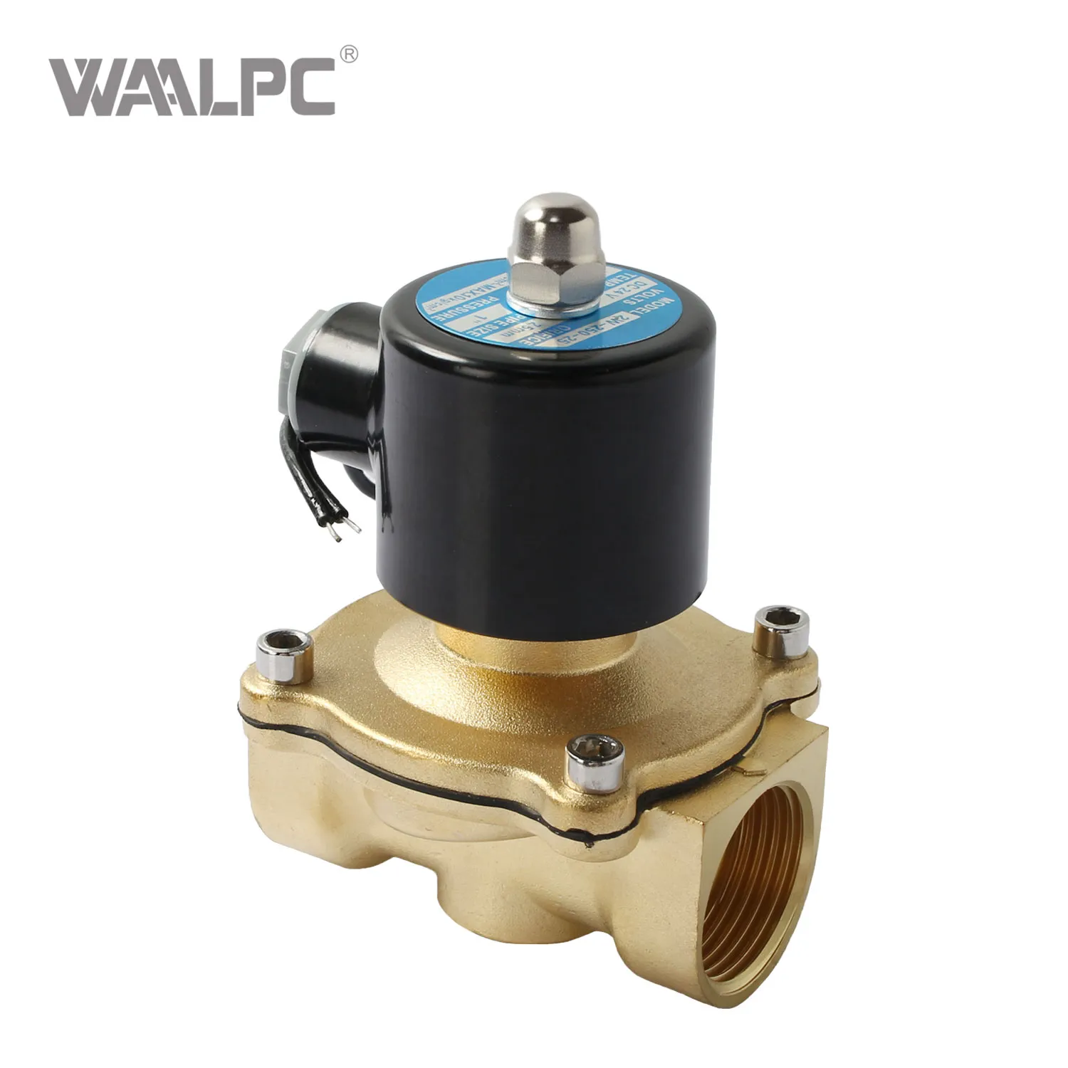 Соленоидный клапан WAALPC 2W250 — латунный, DN 25 мм