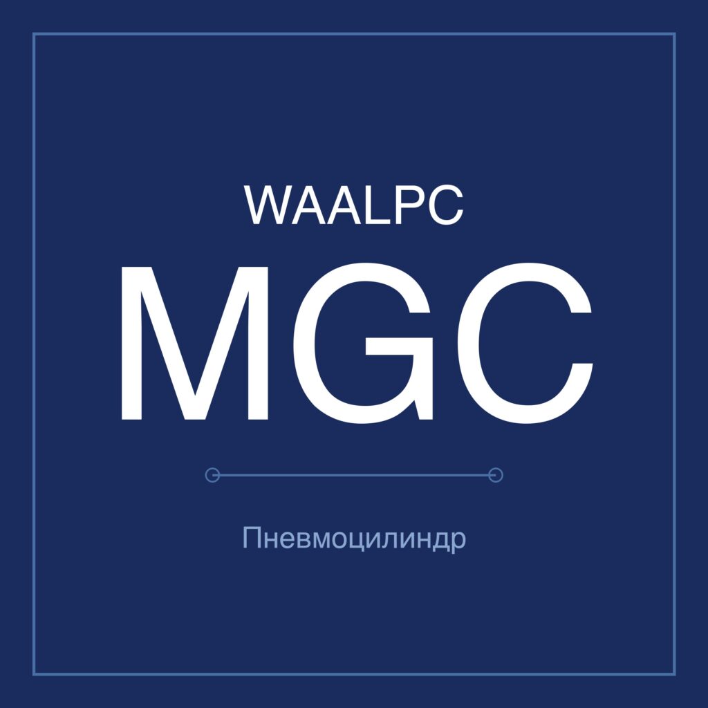Пневмоцилиндр мини MGC — Ø20–63 мм, ход 25–450 мм WAALPC MGC-20-100