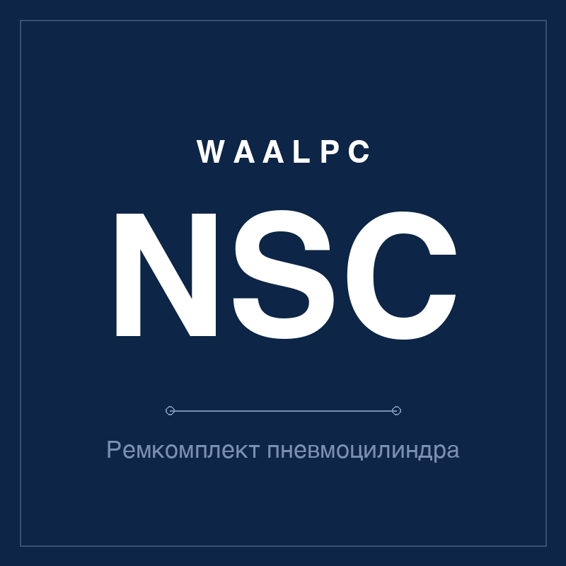 Ремкомплект (уплотнения) пневмоцилиндра NSC WAALPC NSC-KIT