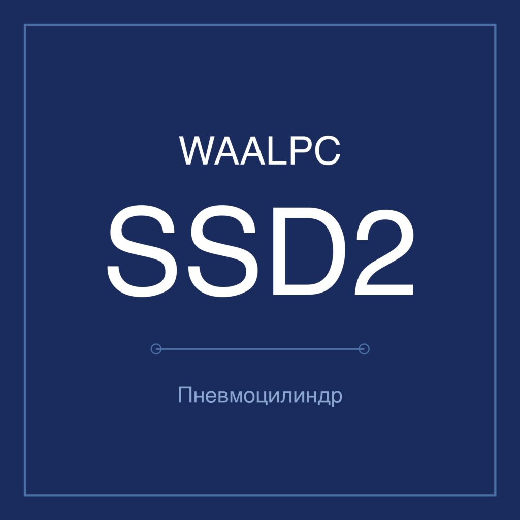 Пневмоцилиндр компактный SSD2 — Ø12–100 мм, ход 5–100 мм WAALPC SSD2-100-10