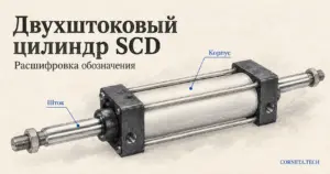 AirTAC SCD: двухштоковый цилиндр, расшифровка кода и аналог