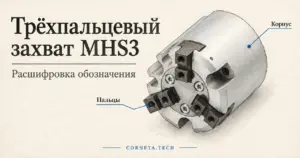 SMC MHS3: трёхпальцевый захват, расшифровка кода и совместимый аналог