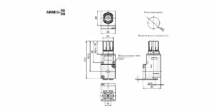 Габаритный чертёж Регулятор давления ARM